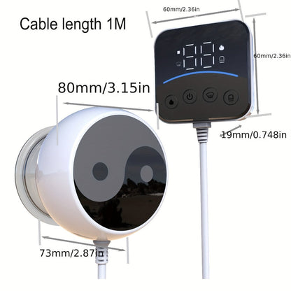 Electric Cupping Massage Device with Remote Control, Neck Back Waist Shoulder Massager, 3 Modes, Hot Compress Therapy