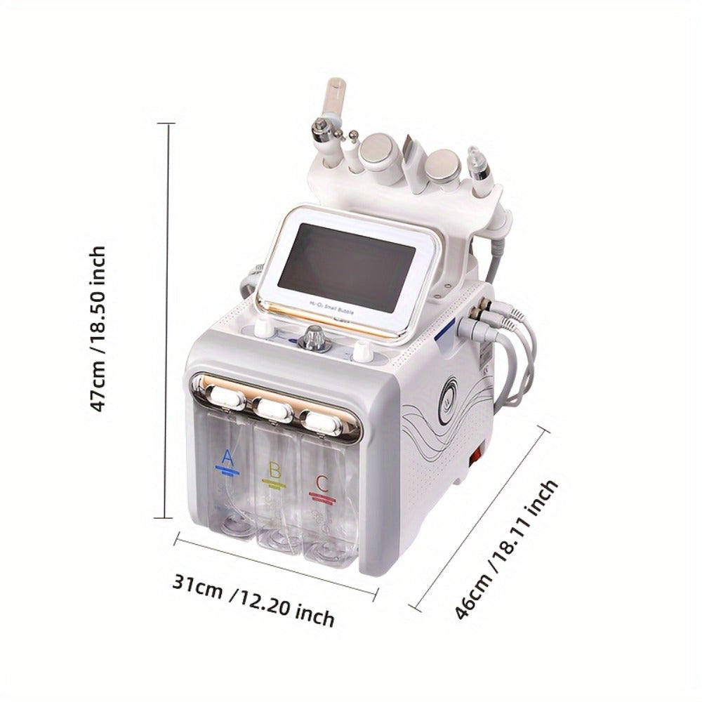 Hydrogen Oxygen Microbubble Facial Machine 6-in-1 / 7-in-1, Dual Pump Deep Cleansing Skin Rejuvenation Beauty Device for Home Spa Use