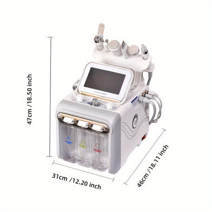 Hydrogen Oxygen Microbubble Facial Machine 6-in-1 / 7-in-1, Dual Pump Deep Cleansing Skin Rejuvenation Beauty Device for Home Spa Use