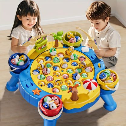 Magnetic Fishing Game for Kids 66 Pieces, Ocean Fishing Toy Set with Rods for Toddlers Ages 3 4 5 6
