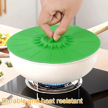 Silicone Food Lids 7 Pack 5 Sizes Reusable Stretch Lids for Bowls Cups Pots Pans – BPA Free Microwave Splatter Cover Airtight Leakproof Food