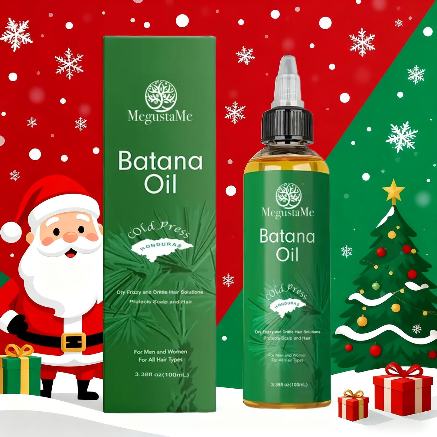 Batana Oil Cold Pressed Pure Hair & Scalp Treatment – Deep Moisturizing Conditioner with Jojoba Oil for Dry Damaged Hair, Frizz Control