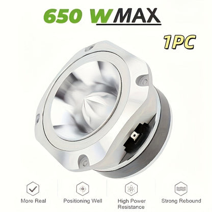 4 Inch Bullet Tweeter 600W Aluminum Frame – 6 Ohm Chrome HiFi Super Tweeter for Car Audio System, Stereo High-Frequency Speaker