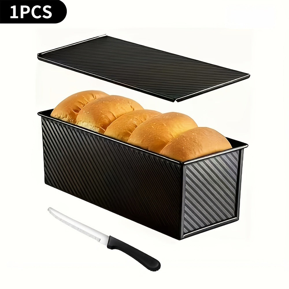 Pullman Loaf Pan with Lid, Extra Large 12.3x4.7x4.3 Inch Sandwich Bread Pan with Vent Holes