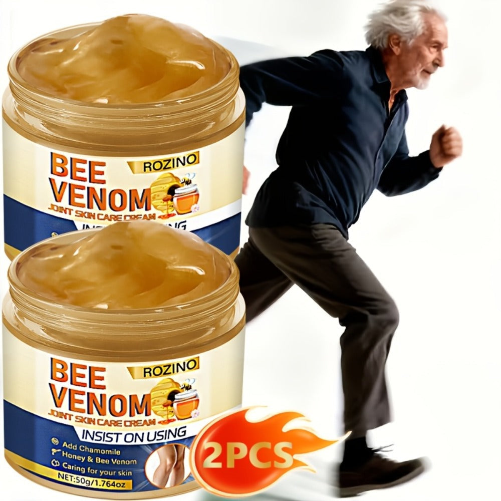 Vitamin C & Glycerin Bee Venom Joint Cream 2PCS 50g Each – Brightening Deep Moisturizing Body Cream for Dry Rough Skin on Arms Legs Knees