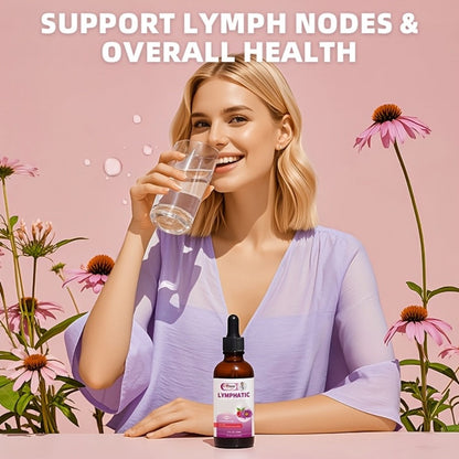 Lymphatic Health Drops 11-in-1 with Echinacea Elderberry Astragalus Burdock Root Dandelion Red Clover 2.03oz