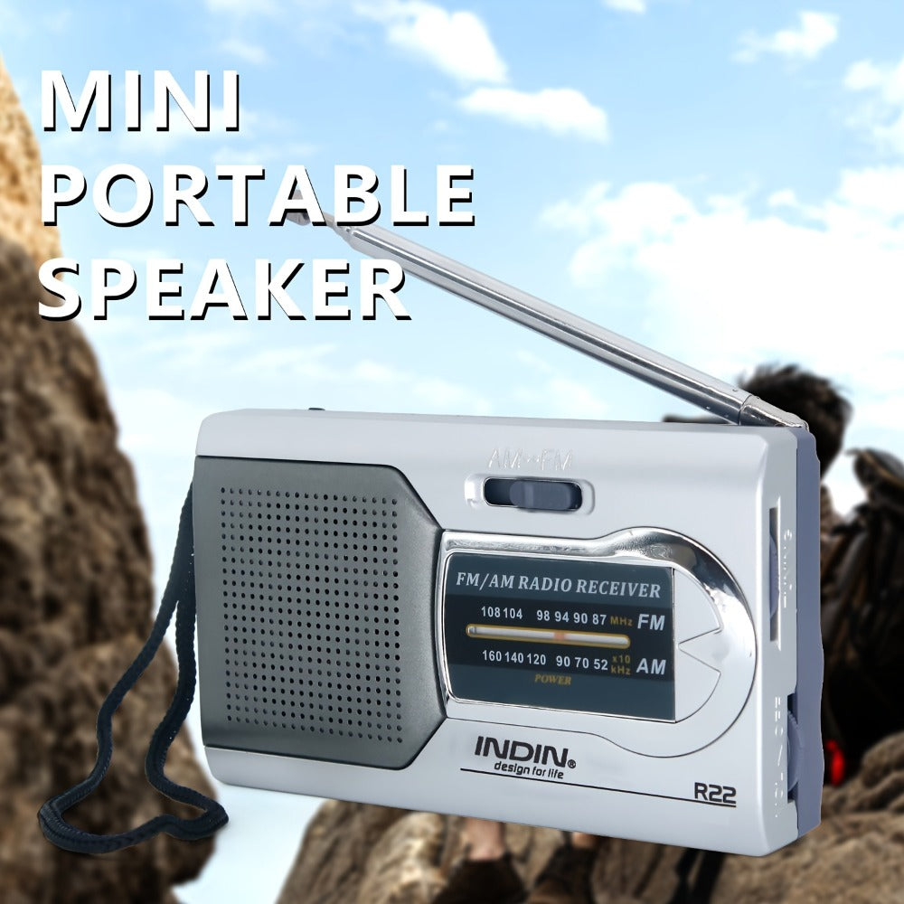Portable AM FM Shortwave Radio with VFD Display, 21-Inch Antenna Long-Range Reception, AA Battery or DC Powered