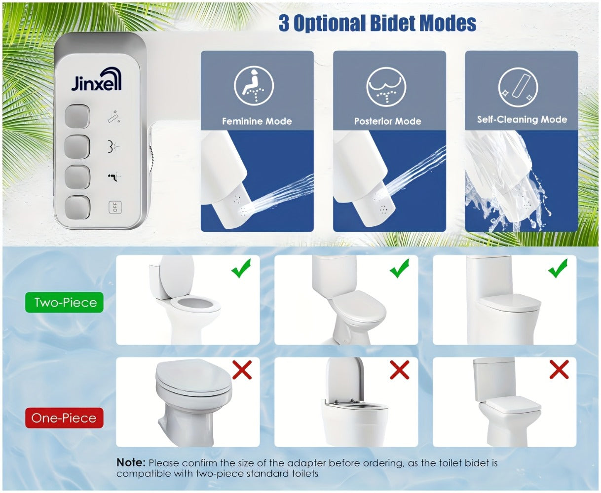 Bidet Attachment for Toilet Ultra-Slim, Non-Electric Cold Water Sprayer, Retractable Self-Cleaning Nozzle