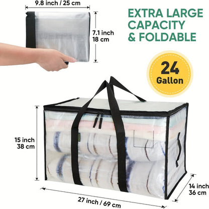 Moving Bags Oversized Storage Tote with Reinforced Handles for Clothes Packing and Moving Supplies
