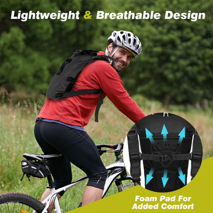 Water Bladder Backpack with 3L & 101.44oz BPA-Free Bladder – Oxford Cloth Hydration Pack for Hiking, Camping & Outdoor Adventures