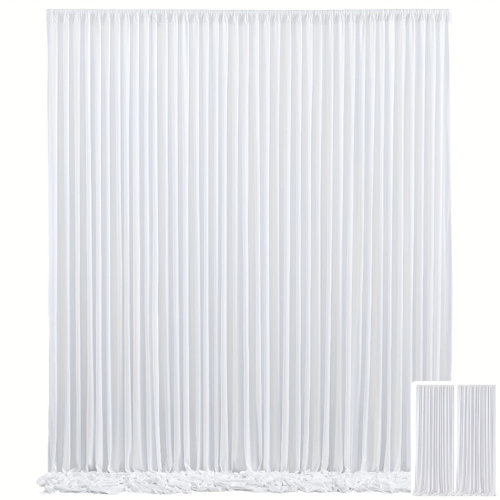 Party Backdrop Curtains 2-Pack 59x85 Inch, Non-Transparent Wrinkle-Free Fabric with Pole Pocket for Wedding