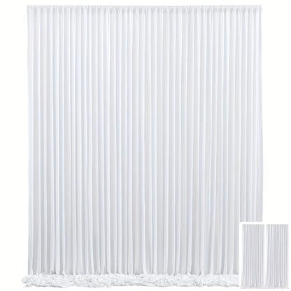 Party Backdrop Curtains 2-Pack 59x85 Inch, Non-Transparent Wrinkle-Free Fabric with Pole Pocket for Wedding