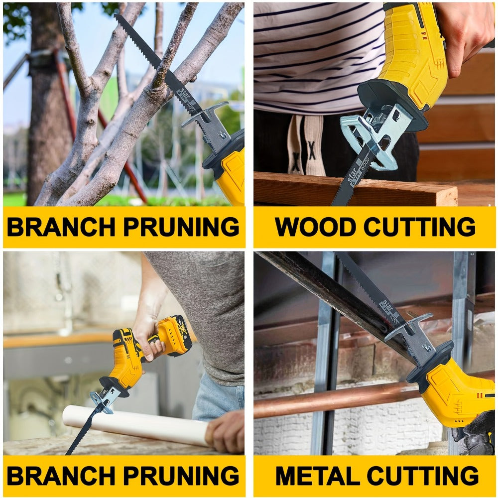 Reciprocating Saw Brushless Cordless for DeWalt 20V Battery, 0-3500 SPM Variable Speed, Tool-Free Blade Change