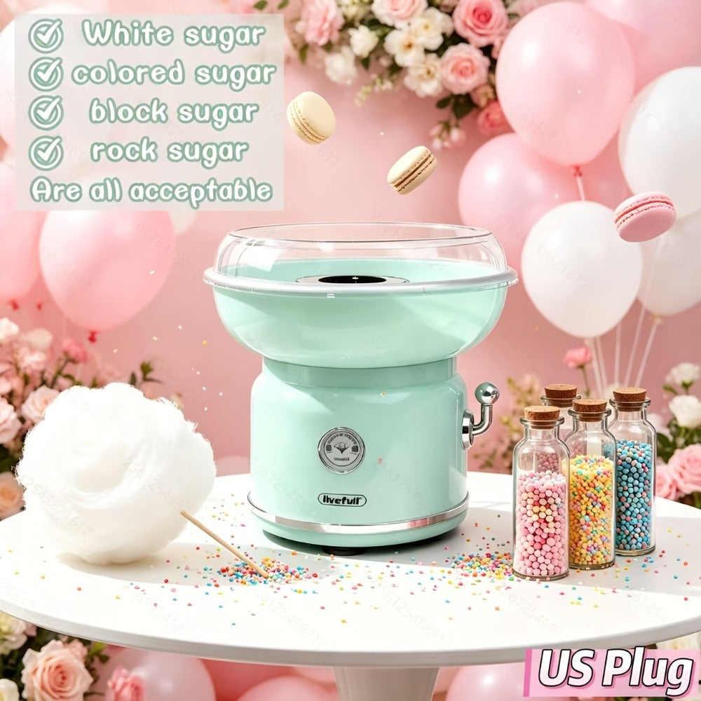 Cotton Candy Machine for Home & Commercial Use, Desktop Tabletop Floss Maker, Food-Grade Anti-Scald Design