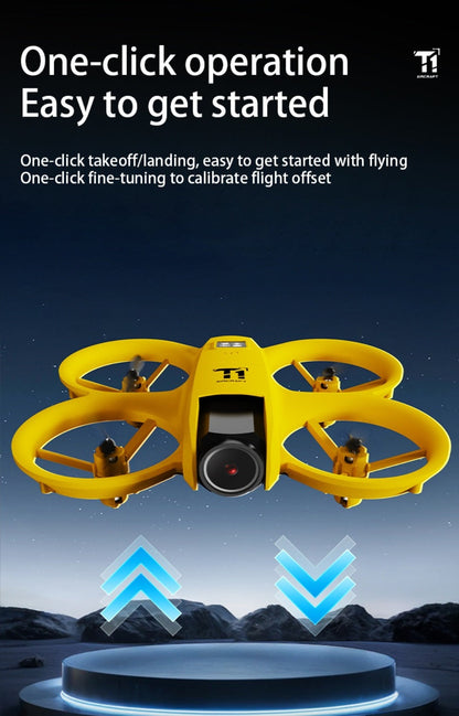 180° Rotating Dual Camera Drone Optical Flow Positioning Gyroscope Stabilization 360° Roll One-Button Takeoff Landing Calibration