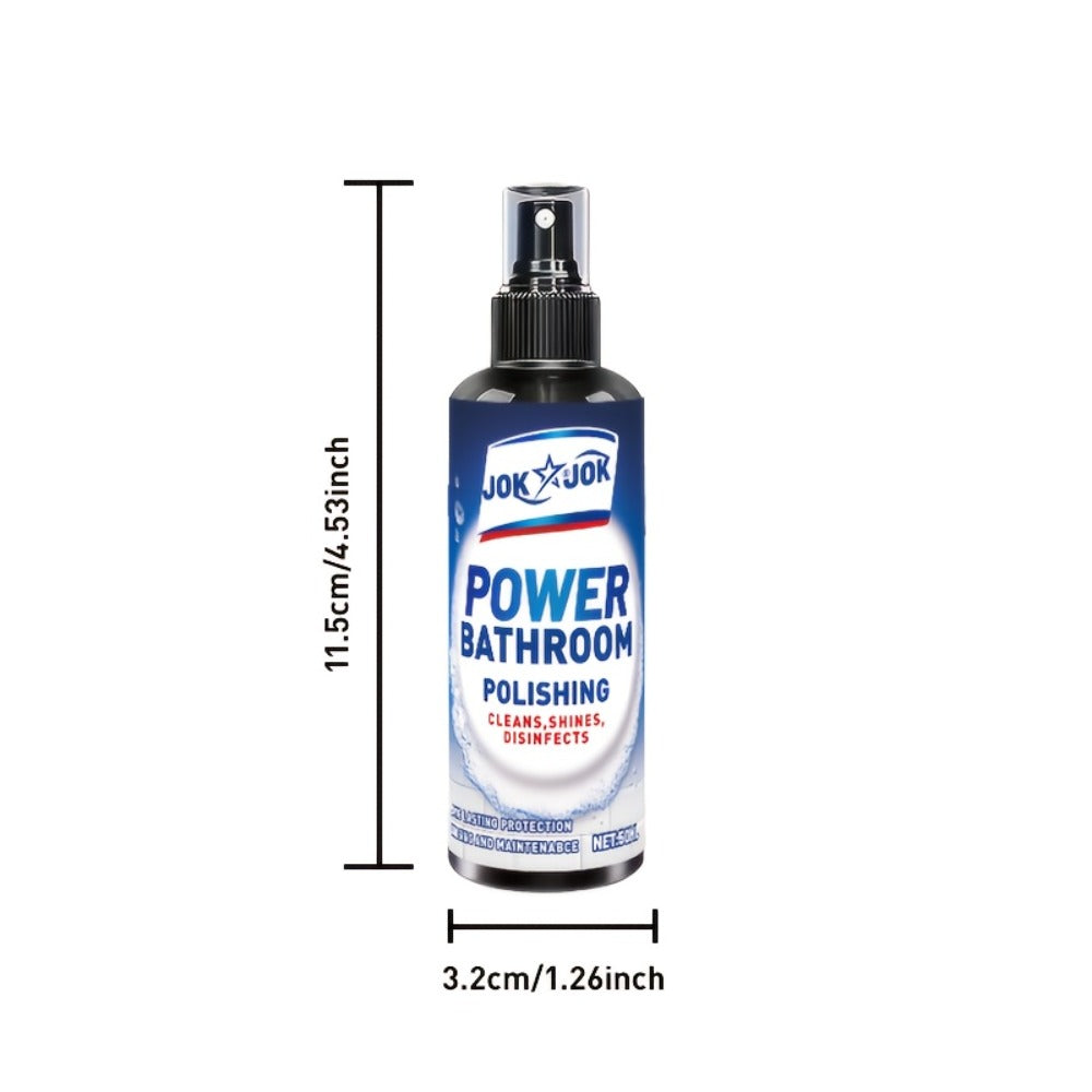 Glass Cleaner Spray Streak-Free Shine Removes Hard Water Stains Soap Scum Water Spots for Bath Time, Home Spa and Personal Care