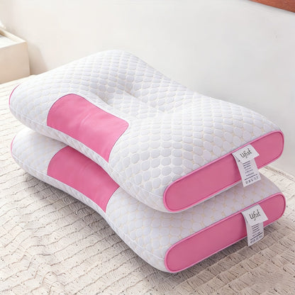Neck Pillow 2-Pack Orthopedic Contour Support, Removable Zippered Cover, Breathable Fabric, All-Season Cervical Spine