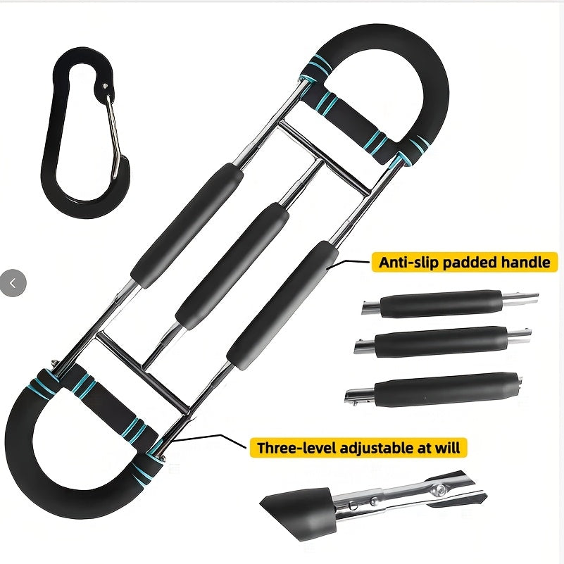 Arm Strength Trainer Three-Bar Chest Expander, Adjustable Multi-Level Resistance, Portable Detachable Forearm & Chest Workout Device