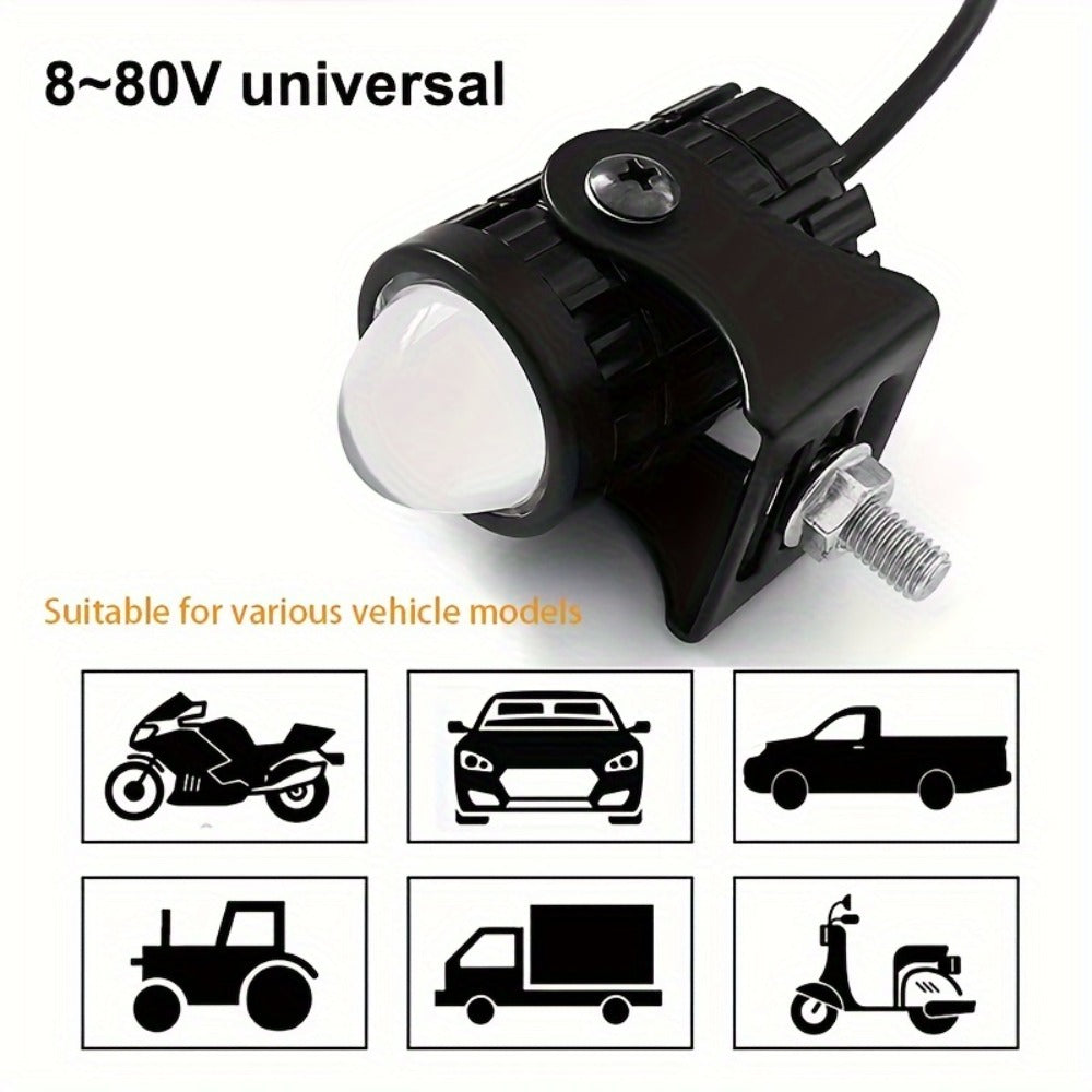 Dual-Color LED Vehicle Work Light Set, Two-Piece 8–80 V Pair with 6000 K White and 3000 K Yellow Output