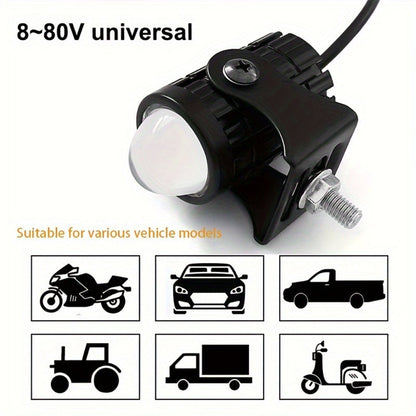 Dual-Color LED Vehicle Work Light Set, Two-Piece 8–80 V Pair with 6000 K White and 3000 K Yellow Output