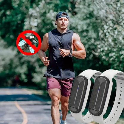 Ultrasonic Mosquito Bracelet 3-Pack, USB Rechargeable Intelligent Bug Wristband for Camping, Outdoor