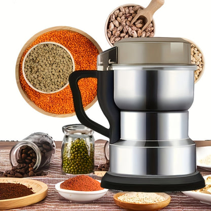 Electric Coffee Grinder 400ml 14oz 4-Blade Stainless Steel 10 Second Quick Grinding for Entryways, Bedrooms and Living Spaces