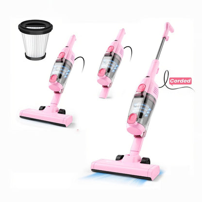 Cordless Stick Vacuum 30KPa 600W Motor 68oz Bagless Upright Vacuum Cleaner for House Car Hard Floor Carpet Pet Hair Multi-Color