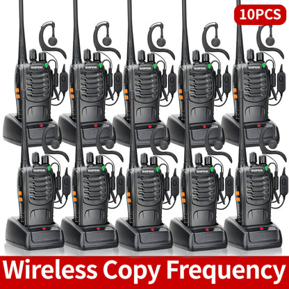 Baofeng Long Range Walkie Talkies for Adults with Earpieces 16 Channel Rechargeable Two Way Radio VOX for a Home Lash Beauty Routine
