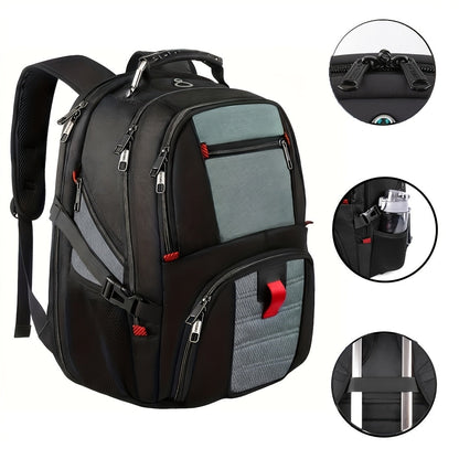 Large Laptop Backpack 50L – Fits 17 Inch Computer, Airline Approved Carry On, 3-Compartment Travel & College Backpack for Men Women | 8