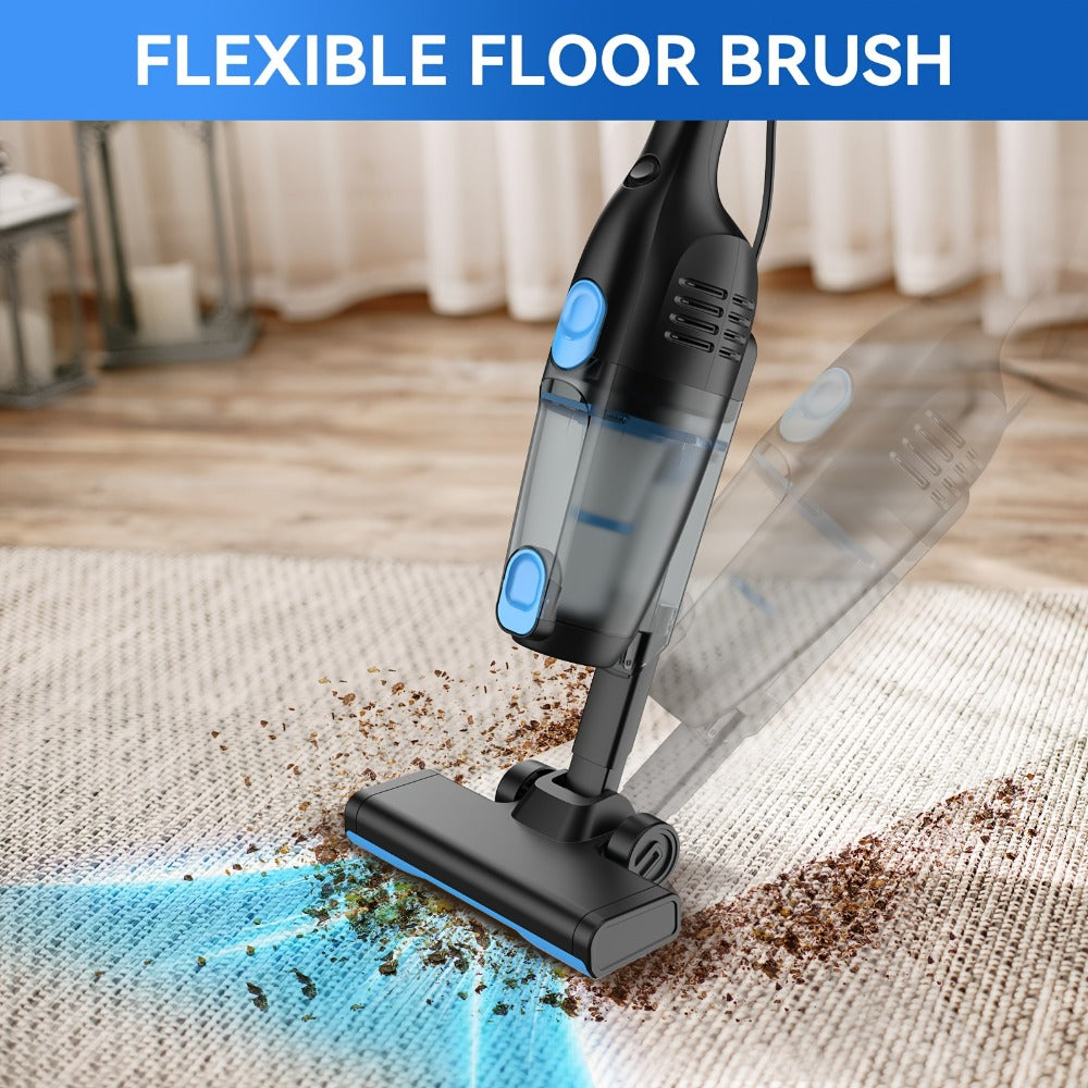 Corded Stick Vacuum Cleaner 20KPa 600W Motor 2-in-1 Bagless Upright Handheld Vacuum 0.8L Dustbin for Hard Floor Pet Hair Carpet Car Stairs