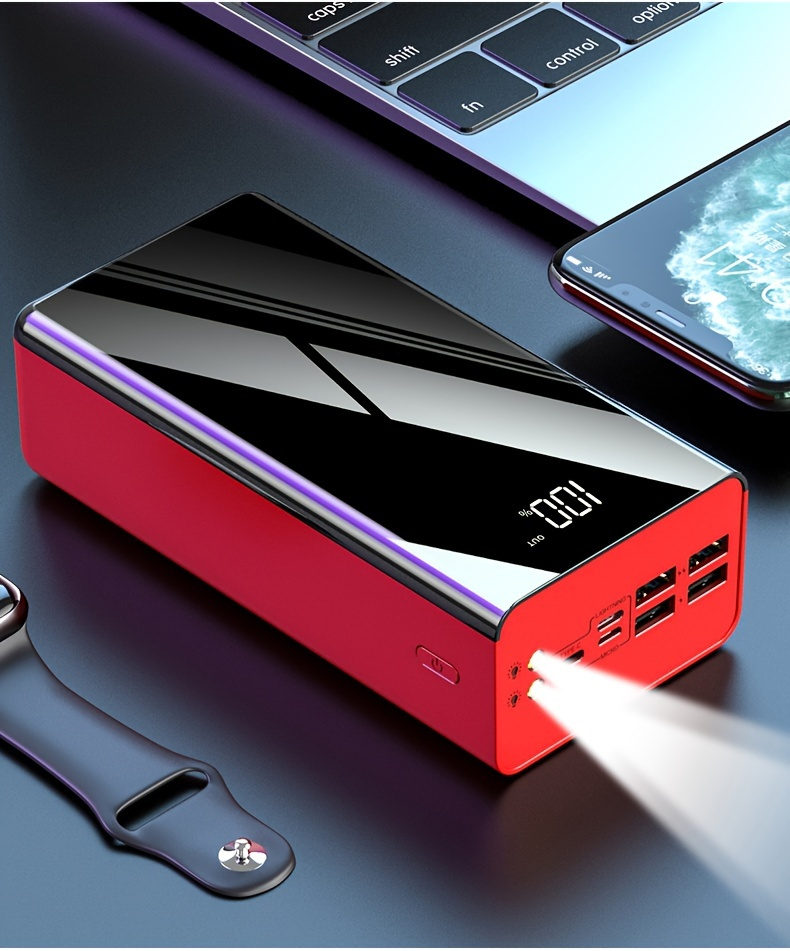 Portable Charger 50000mAh Large Power Bank LED Light Power Display Multi-Port USB-C Micro for an Everyday Personal Care Routine