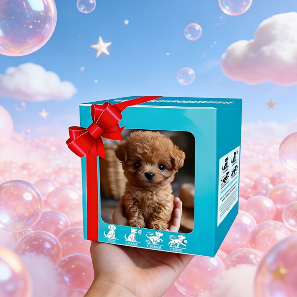 Two-Piece Brown Electronic Plush Puppy Toy Set with Walking and Barking Presentation and Boxed Dogs