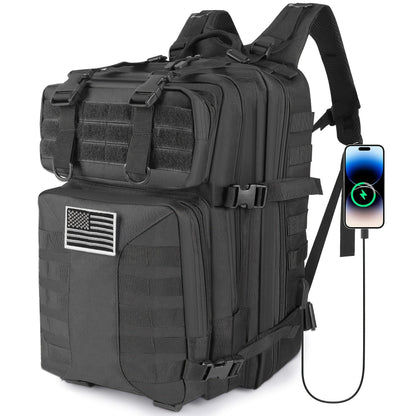Tactical Military Backpack 50L – Large Capacity Molle Rucksack for Camping, Hiking, Hunting, Fishing & Travel