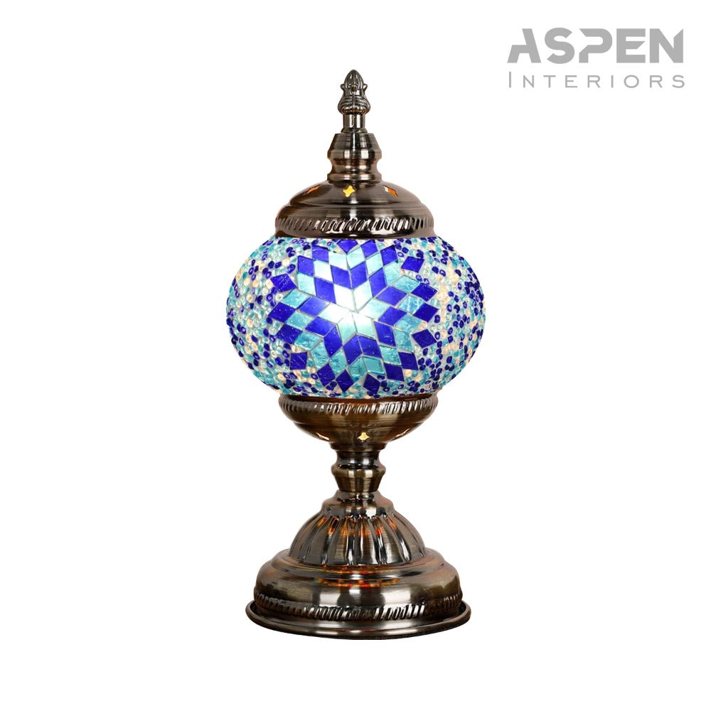 DIY Mosaic Lamp Kit Handmade Glass Table Lamp, Colorful Stained Glass Bedside Night Light with Antique Bronze Base