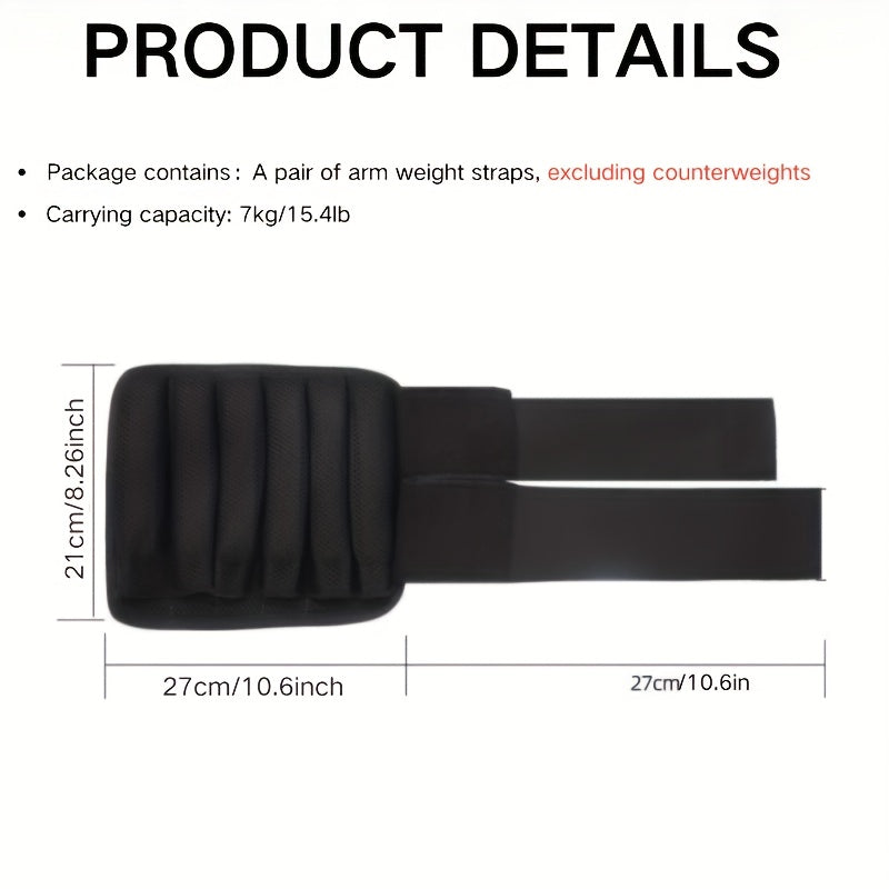 Adjustable Wrist Straps with Detachable Ankle Weights 2pcs | Unisex Nylon Fitness Bands for Strength Training Jogging Running | Versatile