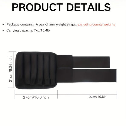 Adjustable Wrist Straps with Detachable Ankle Weights 2pcs | Unisex Nylon Fitness Bands for Strength Training Jogging Running | Versatile