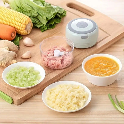Electric Food Chopper Mini Garlic Crusher USB Rechargeable Meat Grinder 3.38oz 8.45oz Portable Wireless Kitchen Tool
