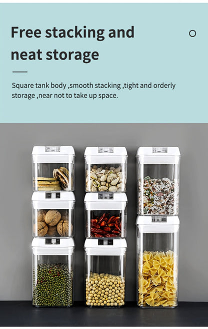 Plastic Food Storage Containers with Lids – Leak Proof Airtight Kitchen Organizer Set for Home Cooking, Dining and Outdoor Meals