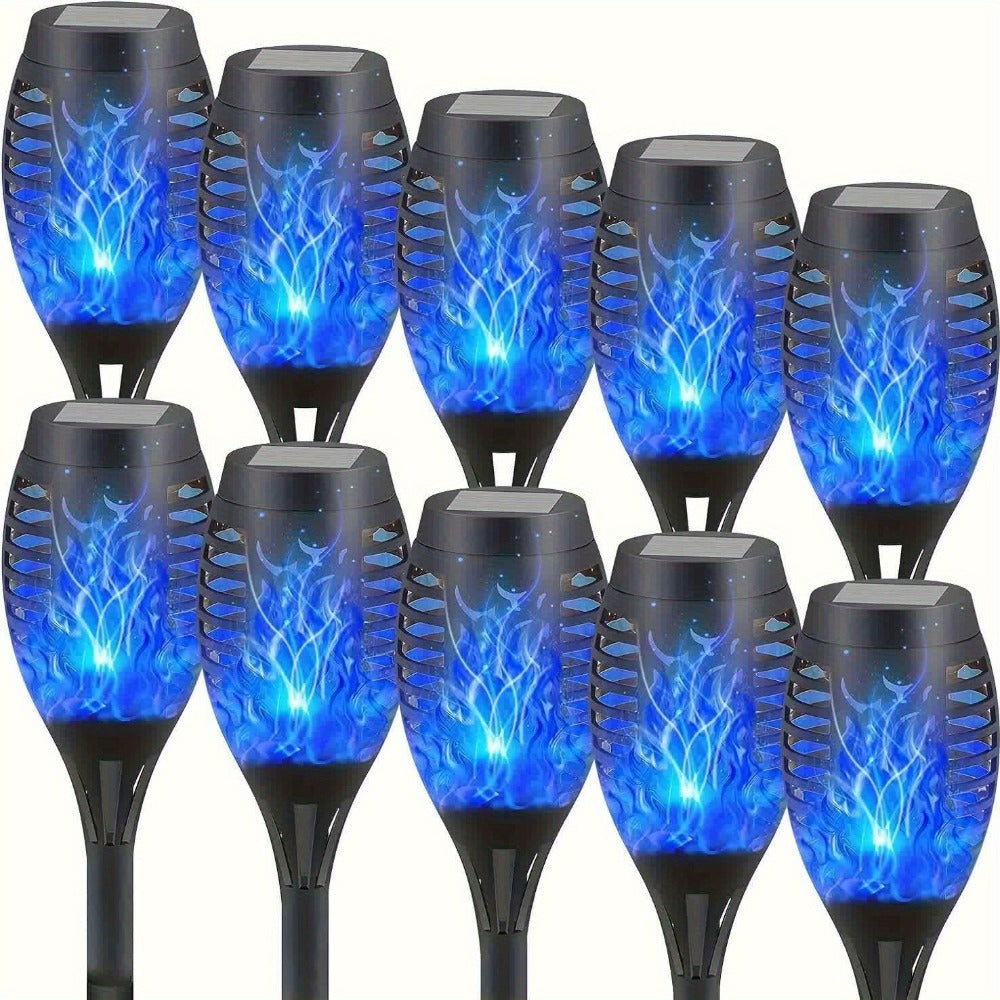 Solar Torch Lights Flickering Flame Outdoor, Dancing Flame Solar Garden Lights, Landscape Pathway Torch for Garden