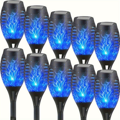 Solar Torch Lights Flickering Flame Outdoor, Dancing Flame Solar Garden Lights, Landscape Pathway Torch for Garden