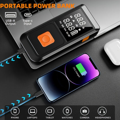 Portable Tire Inflator 150PSI 6000mAh – Digital Display Air Pump with USB Type-C Charging, Dual Safety Protection, LED Light for Car, Bike