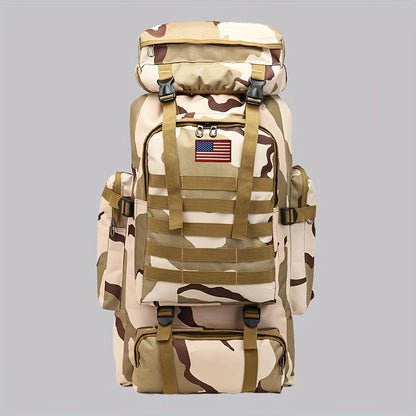 Military Hiking Backpack 80L – Tactical 3-Day Assault Pack Oxford Fabric DIY System for Camping Hunting Travel Unisex