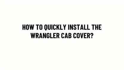 Jeep Wrangler Half Cab Cover in Black 210D Fabric with Reflective Strips, Storage Bag and 2-Door or 4-Door Options