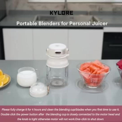 Personal Blender USB-C Rechargeable 27oz - 10-Blade Portable Smoothie Blender with Shoulder Strap