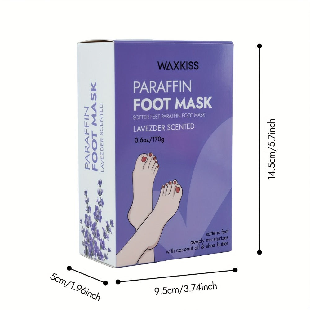 Paraffin Wax Moisturizing Hand & Foot Mask WAXKISS – Non-Greasy Skin Softening Treatment Lavender & Grapefruit Scent