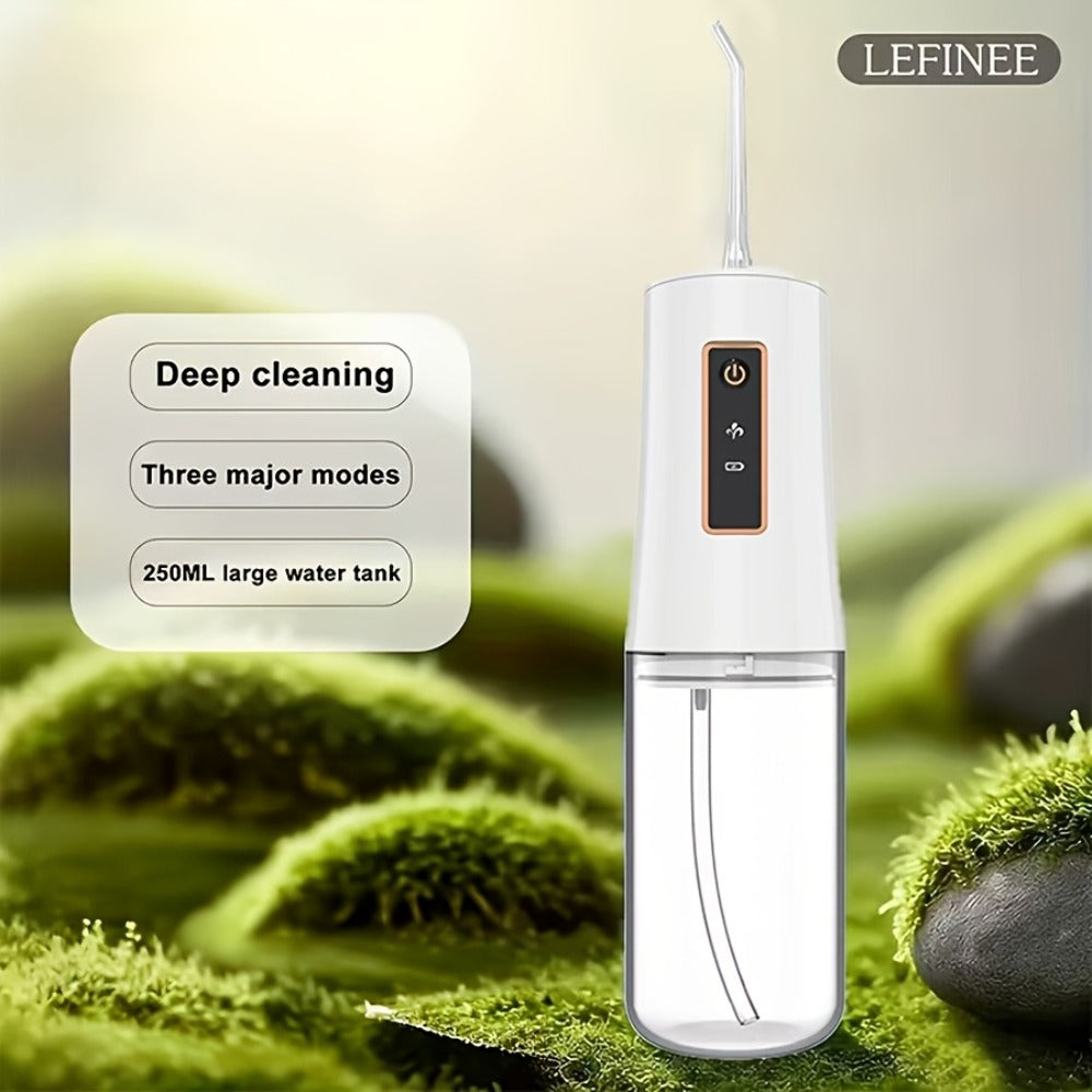 Water Flosser Oral Care Kit, 3-Mode Portable Electric Dental Cleaner, USB Rechargeable, 4-Function Nozzle