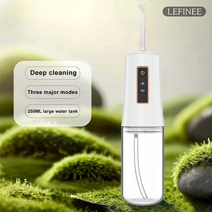 Water Flosser Oral Care Kit, 3-Mode Portable Electric Dental Cleaner, USB Rechargeable, 4-Function Nozzle