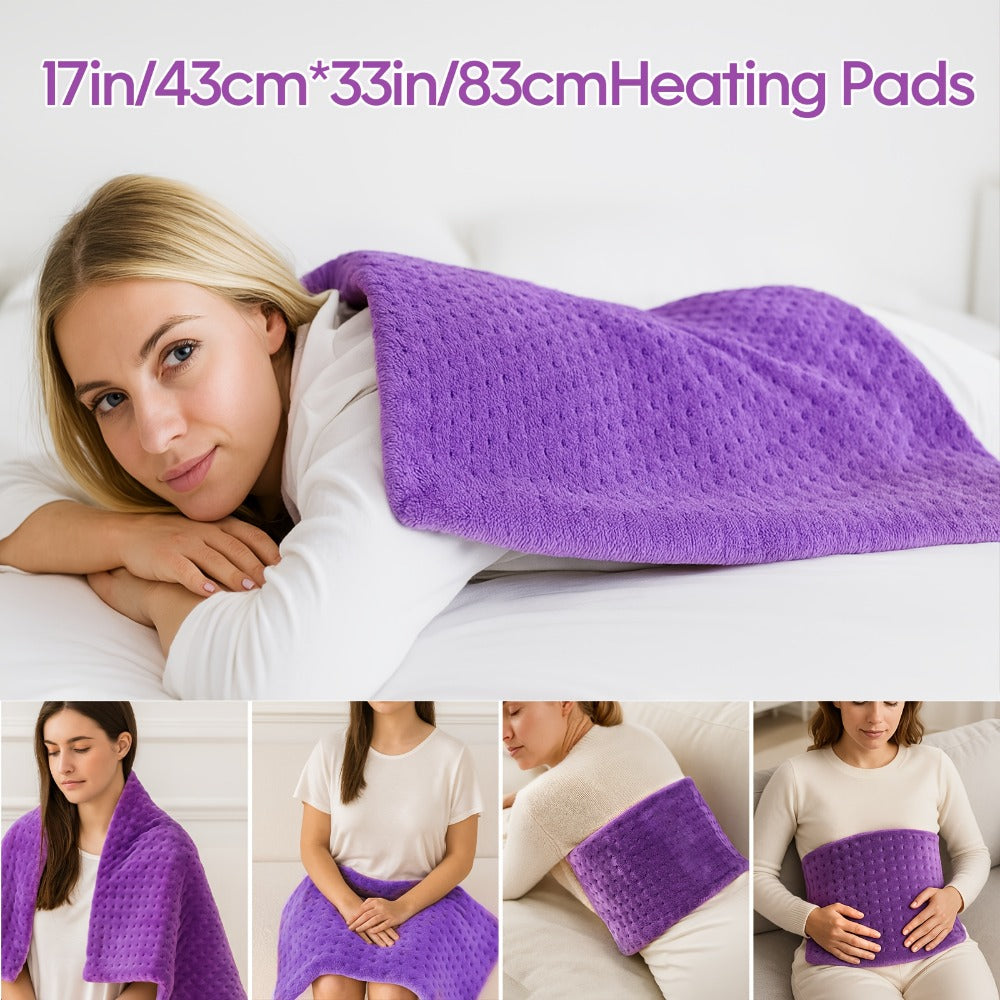 Heating Pad for Back & Neck Pain, Ultra Flannel, Fast Heating, Dry & Moist Heat, Auto Shut-Off