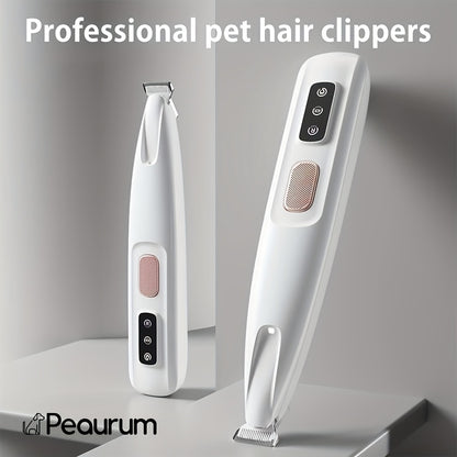 Pet Grooming Clippers USB & Battery Powered – Low Noise Electric Hair Trimmer for Cats Small Dogs, Cordless Rechargeable Pet Clipper