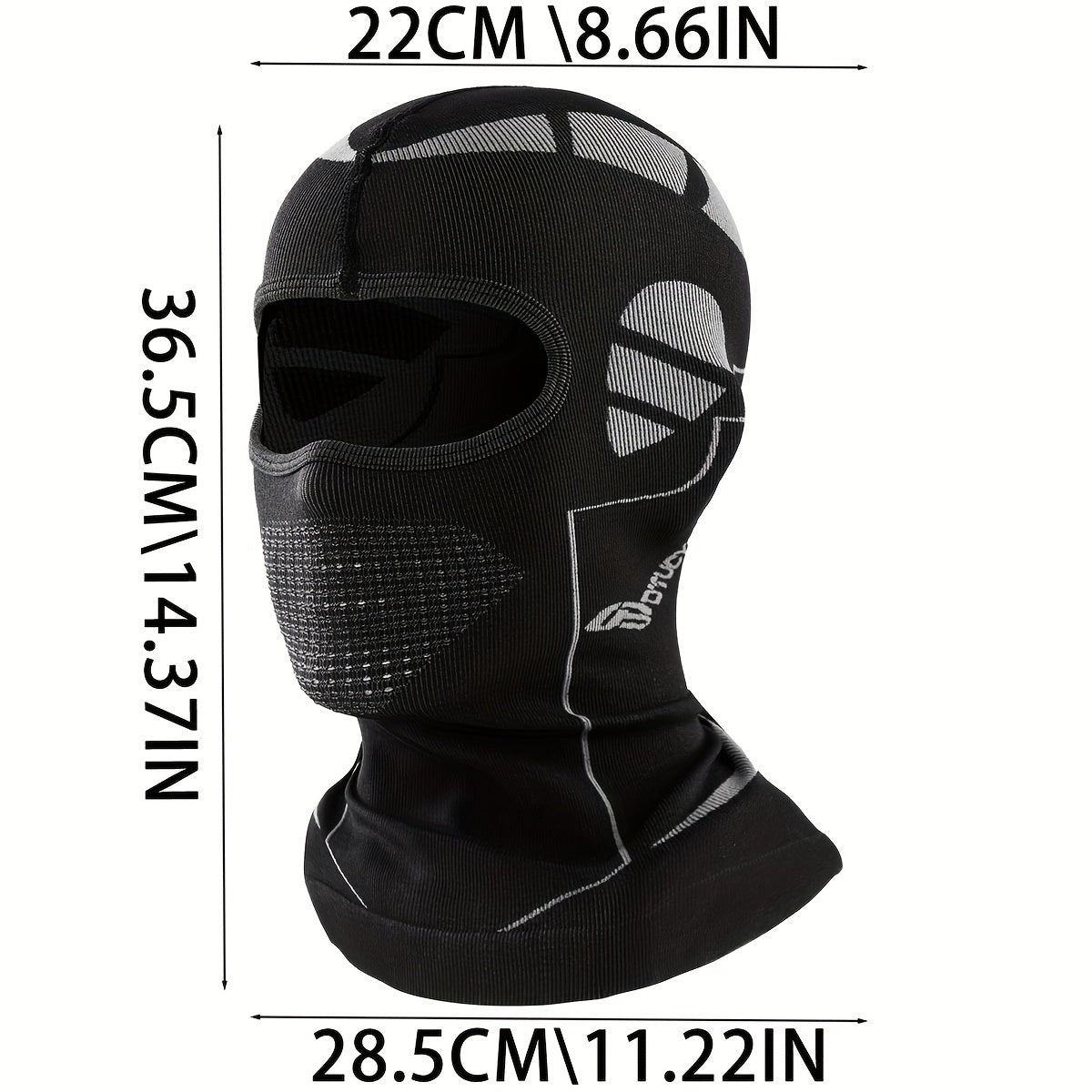 Windproof Neck Gaiter Face Mask 2 Pack – Breathable Knit Nylon Full Face Scarf Head Cover for Cycling, Skiing